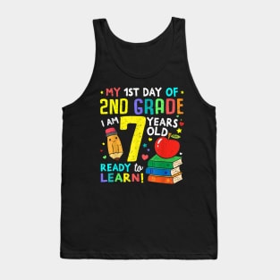 2nd Grade Back to First Day of School Shirt Boys Girl Gift Tank Top